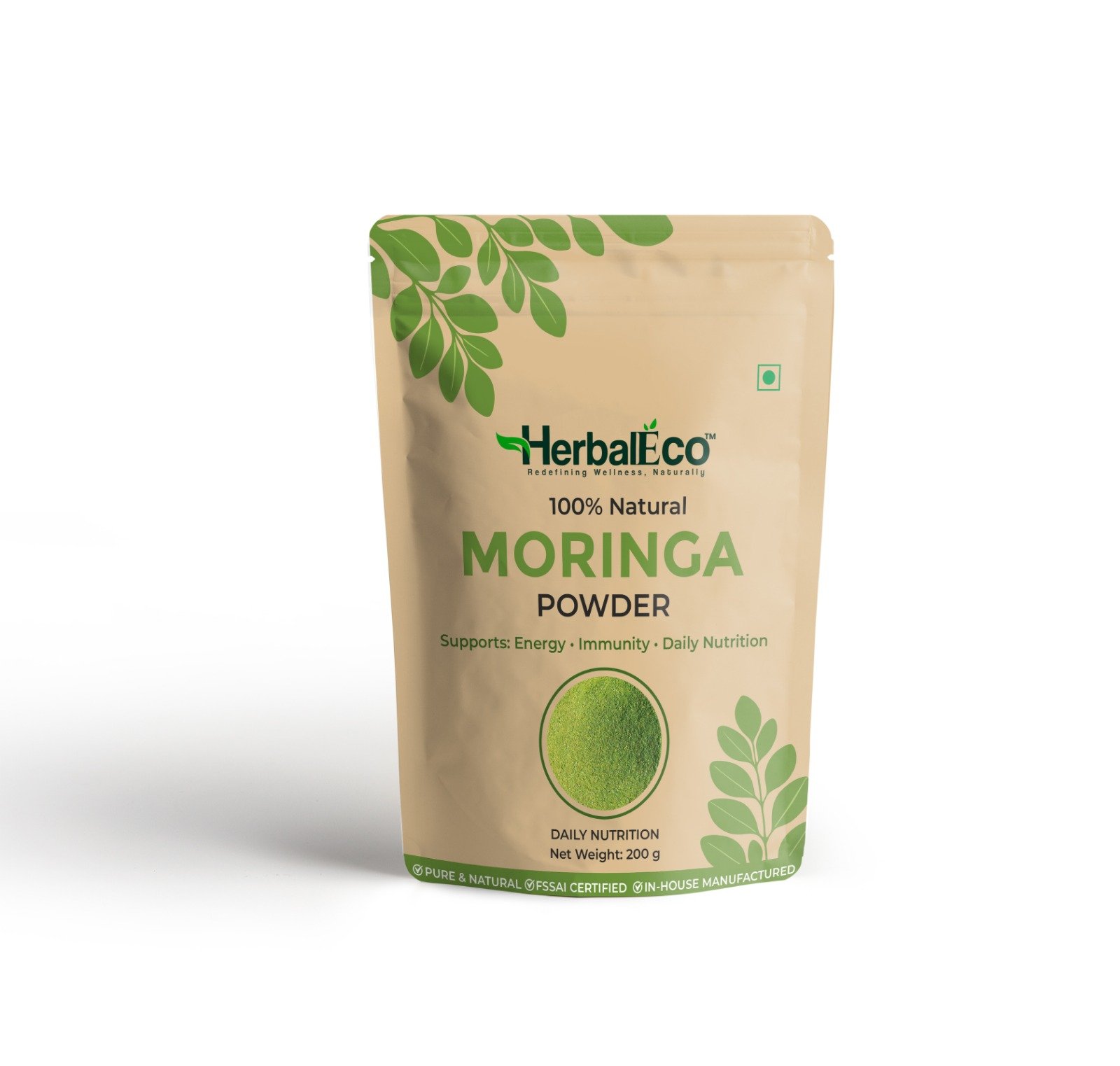 Moringa Leaf Powder 400gm - herbaleco