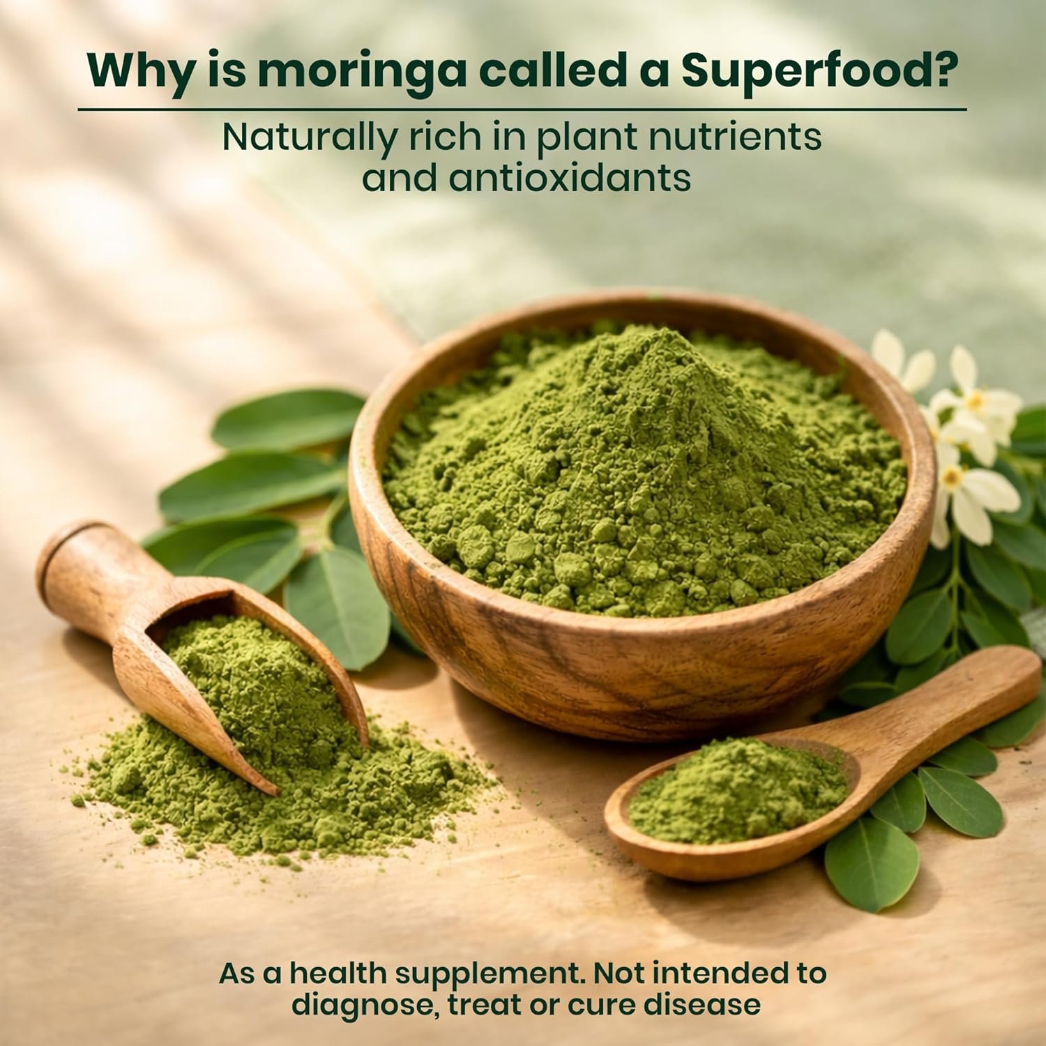 HerbalEco Moringa Leaf Powder 200g | 100% Pure Moringa Oleifera Leaf Natural Superfood for Energy, Immunity & Wellness | Nutritionally Rich in Vitamins & Minerals | Non-GMO, No Preservatives, Eco-Friendly - Image 6